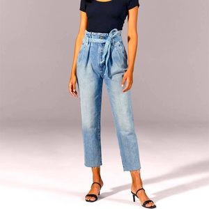 ‼️BIG SALE‼️ Abercrombie Paper Bag Jeans sz 4 Long